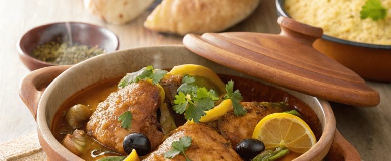 Moroccan Chicken Tagine with Preserved Lemons and Olives