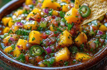 Spicy Mango Salsa and Chips: A Zesty Snack!