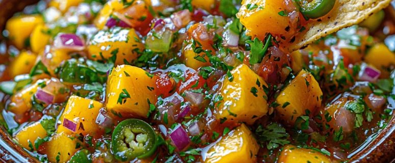 Spicy Mango Salsa and Chips: A Zesty Snack!